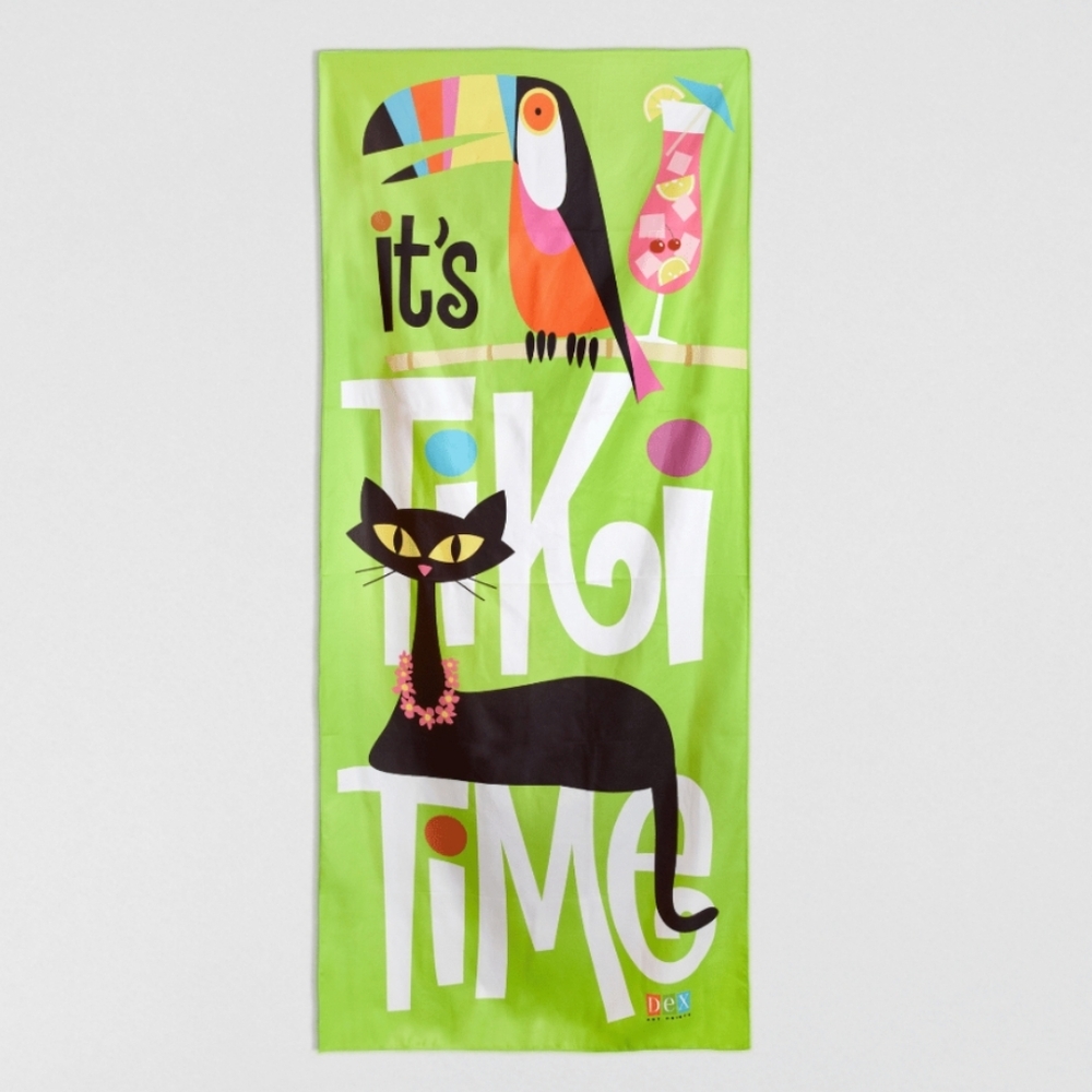 Colorful Tiki Time Beach Towel